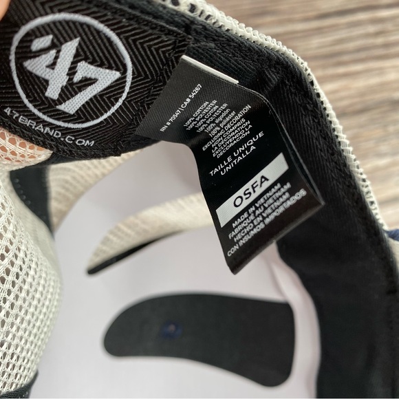 47 Brand MVP DP Seattle Seahawks Trucker Mesh Navy Blue White Hat Snapback OSFA - Picture 6 of 6